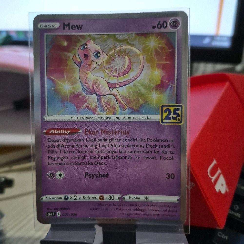 Mew 25th Anniversary TCG Pokemon Game Kartu Koleksi Indonesia Card Trading Card Game