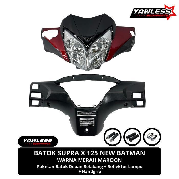 BATOK KEPALA SUPRA X 125 BATMAN WARNA MERAH + REFLEKTOR SUPRA X 125 / BATOK LAMPU SUPRA X 125 - D.B