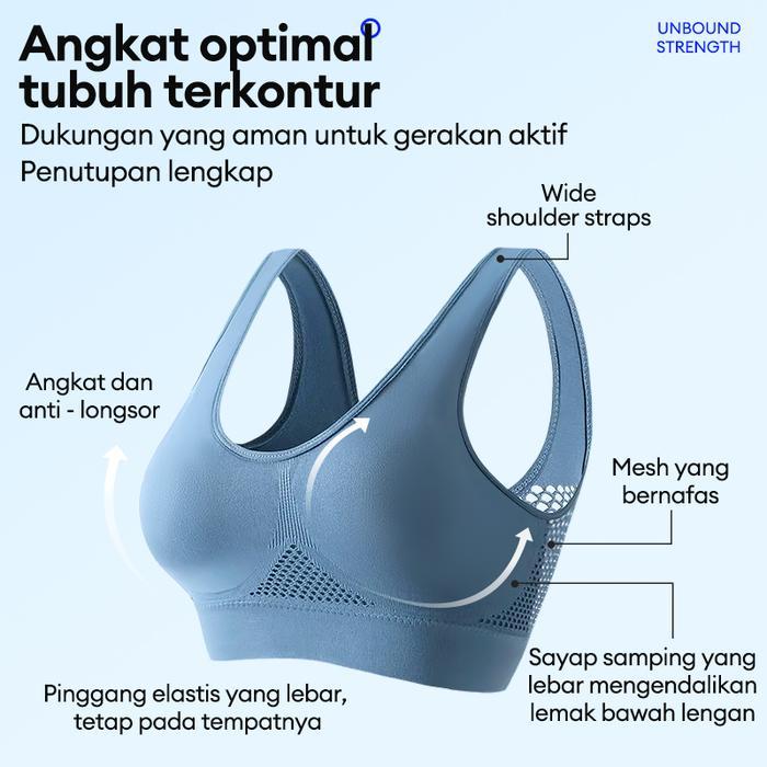 BH Olahraga Sport Bra wanita bra olahraga sport bh push up seamless jumbo S-3XL Bra dasar s6