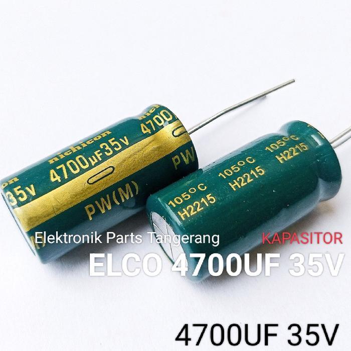 New (1 Buah) Kapasitor Elco 4700Uf 35V Capacitor Elco 35V 4700Uf Kapasitor Elco 35V 4700Uf Capacitor