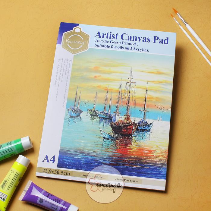 Artist Pad Canvas Pad A4 10 Lembar - Canvas Book - Buku Kanvas Lukis Menggambar Melukis Warna Anak