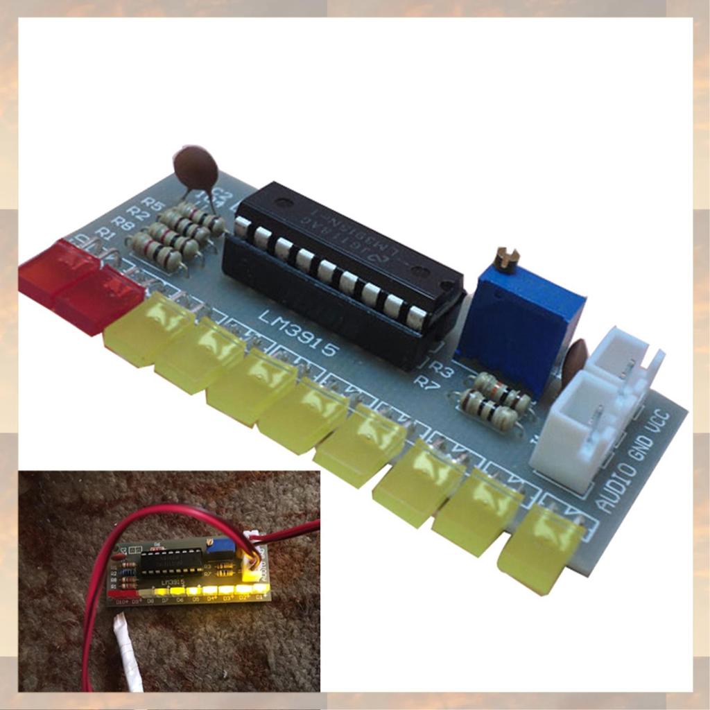 2025 New-4X LM3915 Audio Level Indicator Diy Kit 10 Led Sound Audio Spectrum Analyzer Level