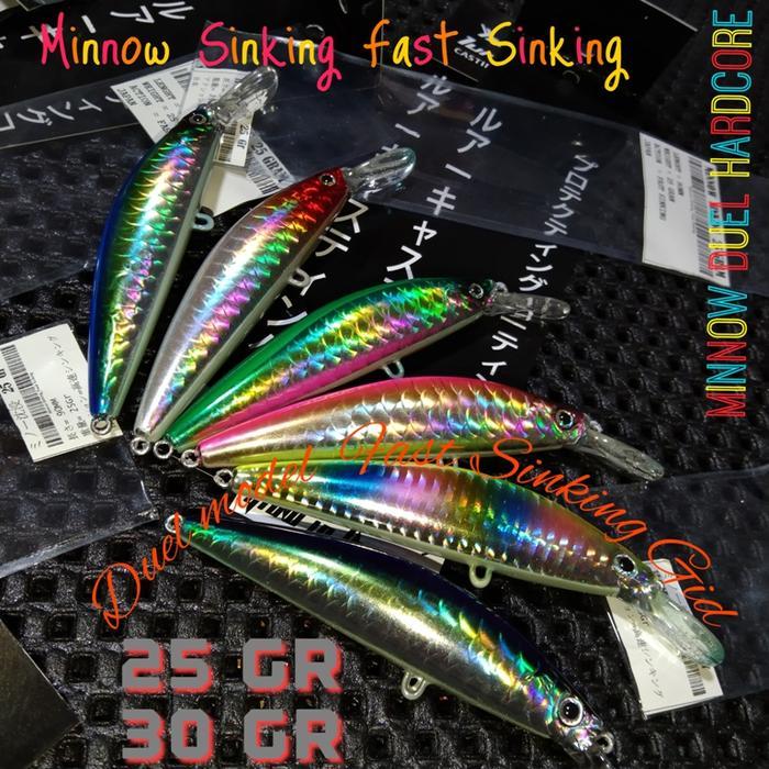 Ready Lure Minnow Sinking Fast Sinking 30 40 Gram Ex Type Duel Hardcore