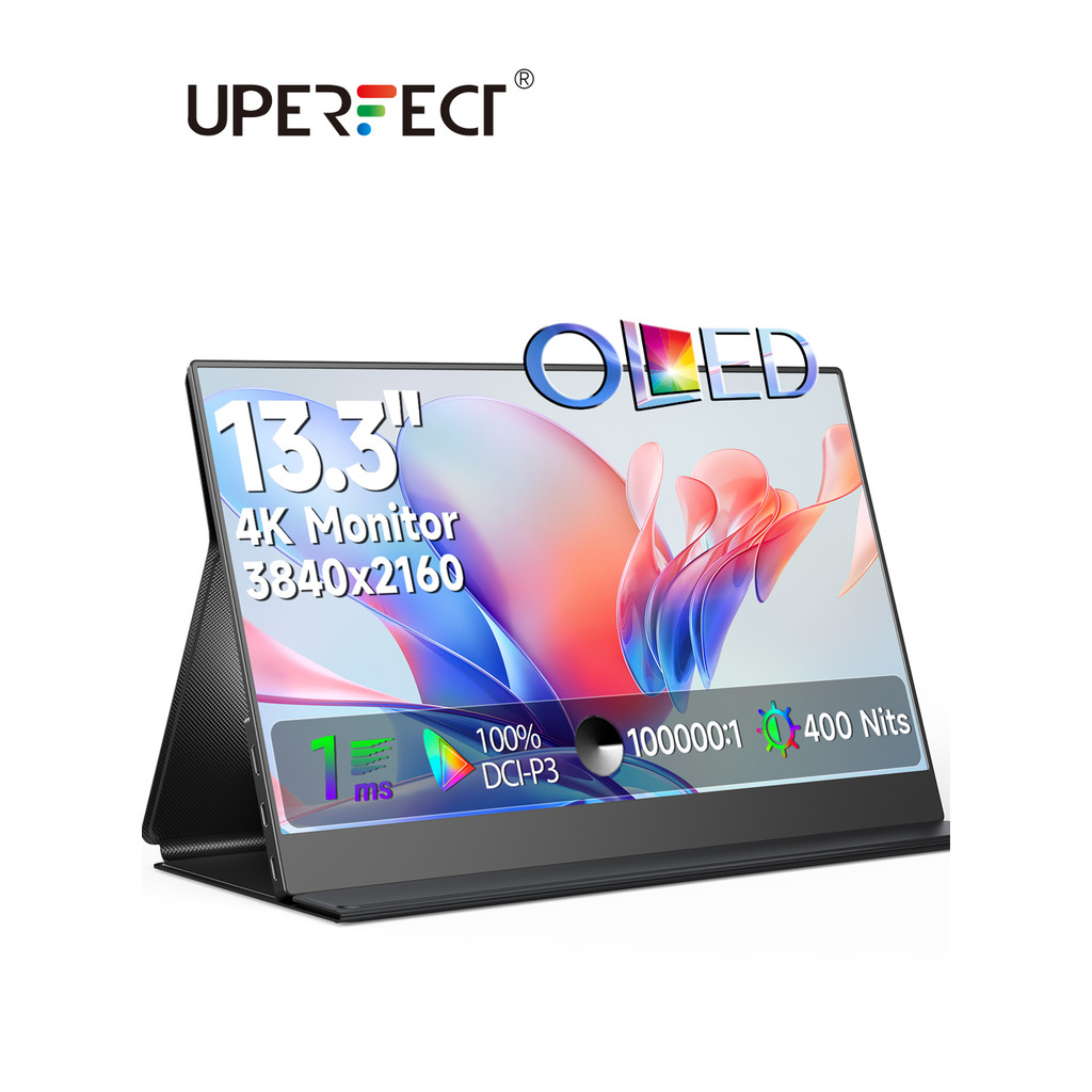UPERFECT OLED UHD 4K Portable Monitor 13.3" IPS HDMI Extenal Screen For Laptop MINI PC Mac Steam