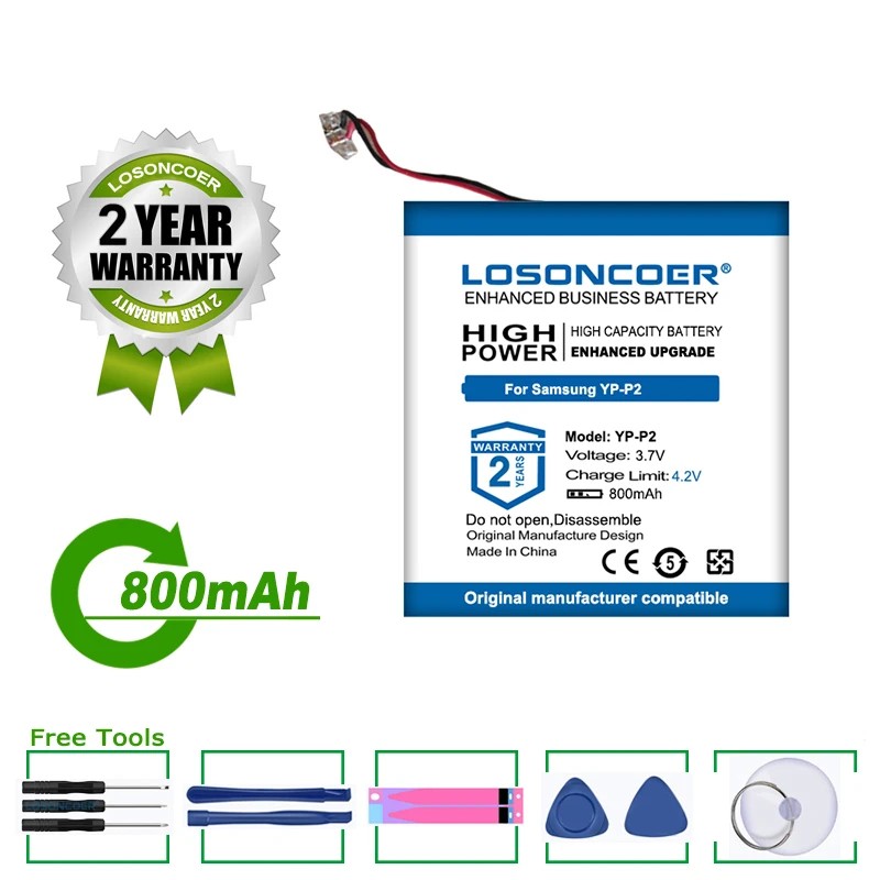 800mAh For Samsung YP-P2 YP-P2H YP-Q1 YP-Q2 YP-U2 YP-U6 YP-K3 YP-Z5 YP-Q3 Player YP P2 Q1 Q2 U2 U6