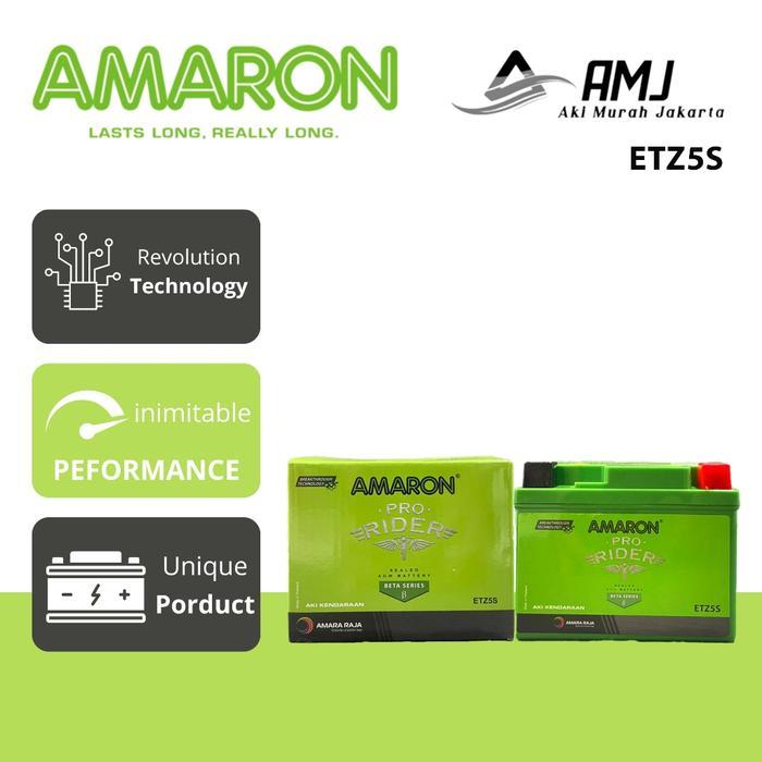 Amaron Aki Motor Honda Beat Karbu Etz5S / Gtz5S / Ytz5S - 3.5Ah Aki Kering