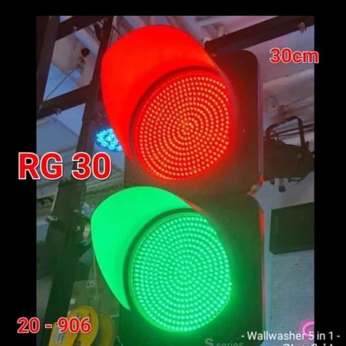 Lampu traffic light merah hijau 30cm lampu lalu lintas red green 30cm 20cm RG302 RG202 S SERIES