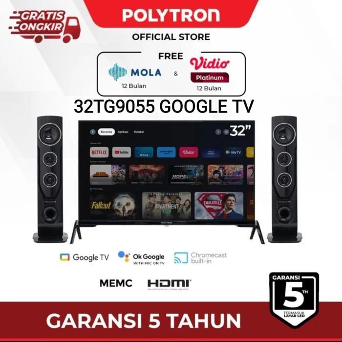 TV ANDROID POLYTRON 32 INCH CINEMAX/TV ANDROID 32 INCH POLYTRON CINEMAX - GOOGLE TV, DUS dari Pabrik
