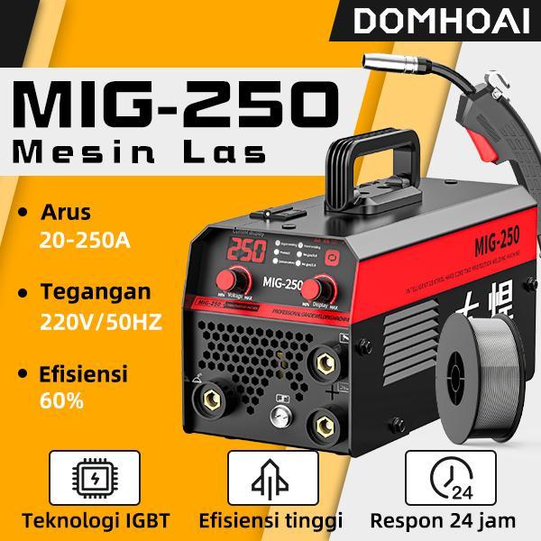 DOMHOAI 3IN1 Mesin Las Mig-250 Las Listrik Profesional Inverter Mesin Las Pengelasan laser imitasi