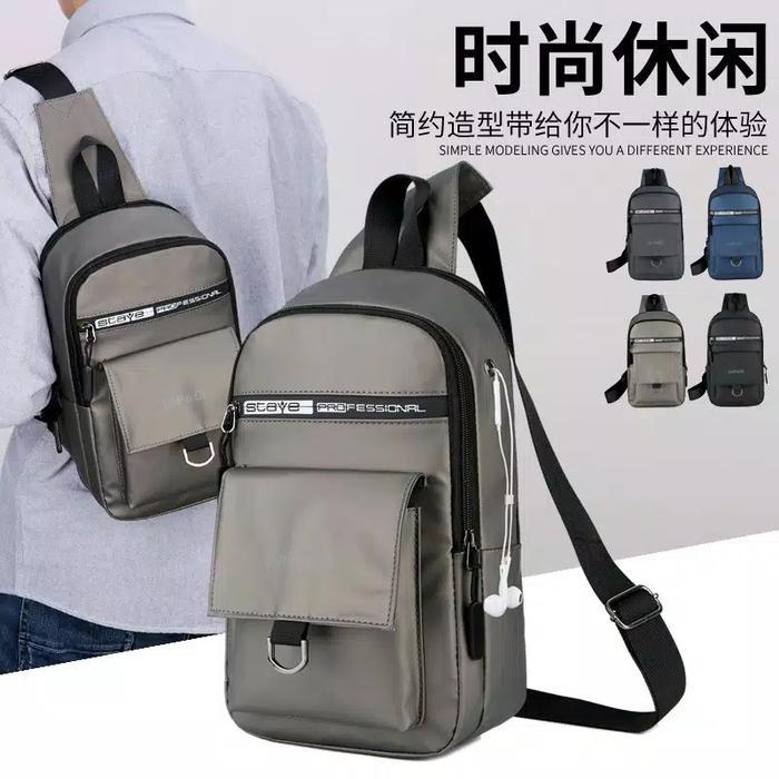 Tas Selempang Waist Bag Impor Pria Cowo Mirip Jinpaidi Anti Air 389 #Gratisongkir