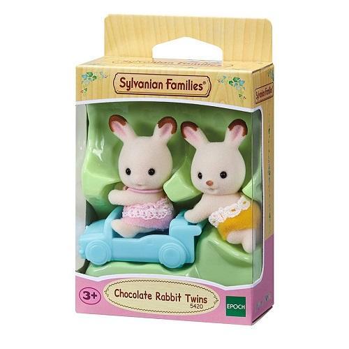 JUAL Mainan Koleksi Sylvanian Families Chocolate Rabbit Twins New