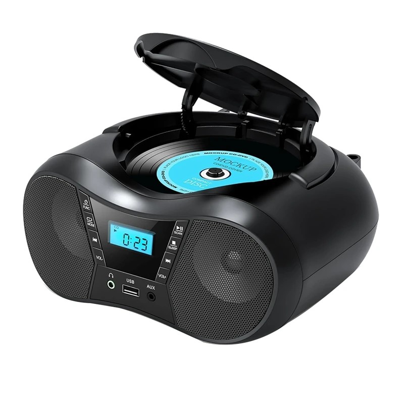Portable CD Player Bluetooth Boombox CD Player AM/FM Radio Stereo Player, Compatible For CD/CD-R/RW