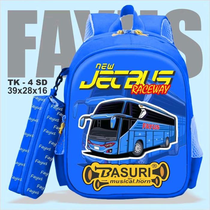 Tas Ransel Anak Sekolah Rangsel Karakter Untuk Anak Paud, Tk & Kelas 1-4 Sd Ransel Basuri Fashion