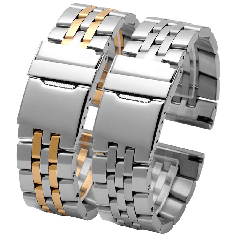22mm 24mm Quality Stainless Steel Watchband Bracelet For Breitling Strap AVENGER NAVITIMER