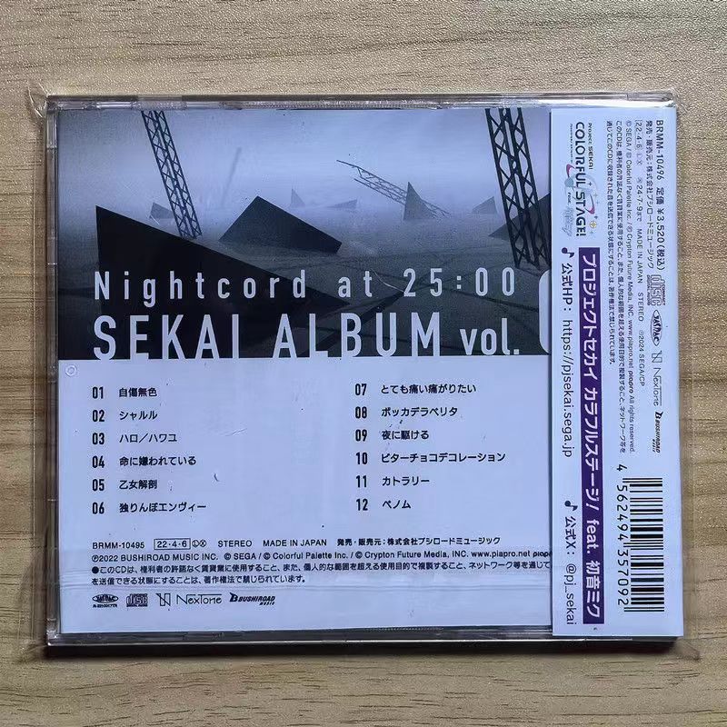 Classic Hatsune Miku Music CD Nightcord at 25:00 SEKAI ALBUM vol 1 Music Record Cosplay Walkman