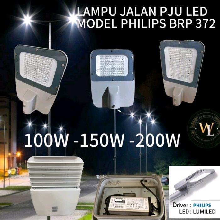 Lampu Jalan Pju Led 100 150 200 Watt 100w 150w 200w Model Driver PHILIPS model BRP 372 SMD 220V 100