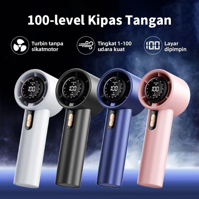 (Cod) Kipas Angin Portable 30000Mah 2025 Mini Kipas Kecil, Bisa Dilipat, Turbo High Speed, Tahan