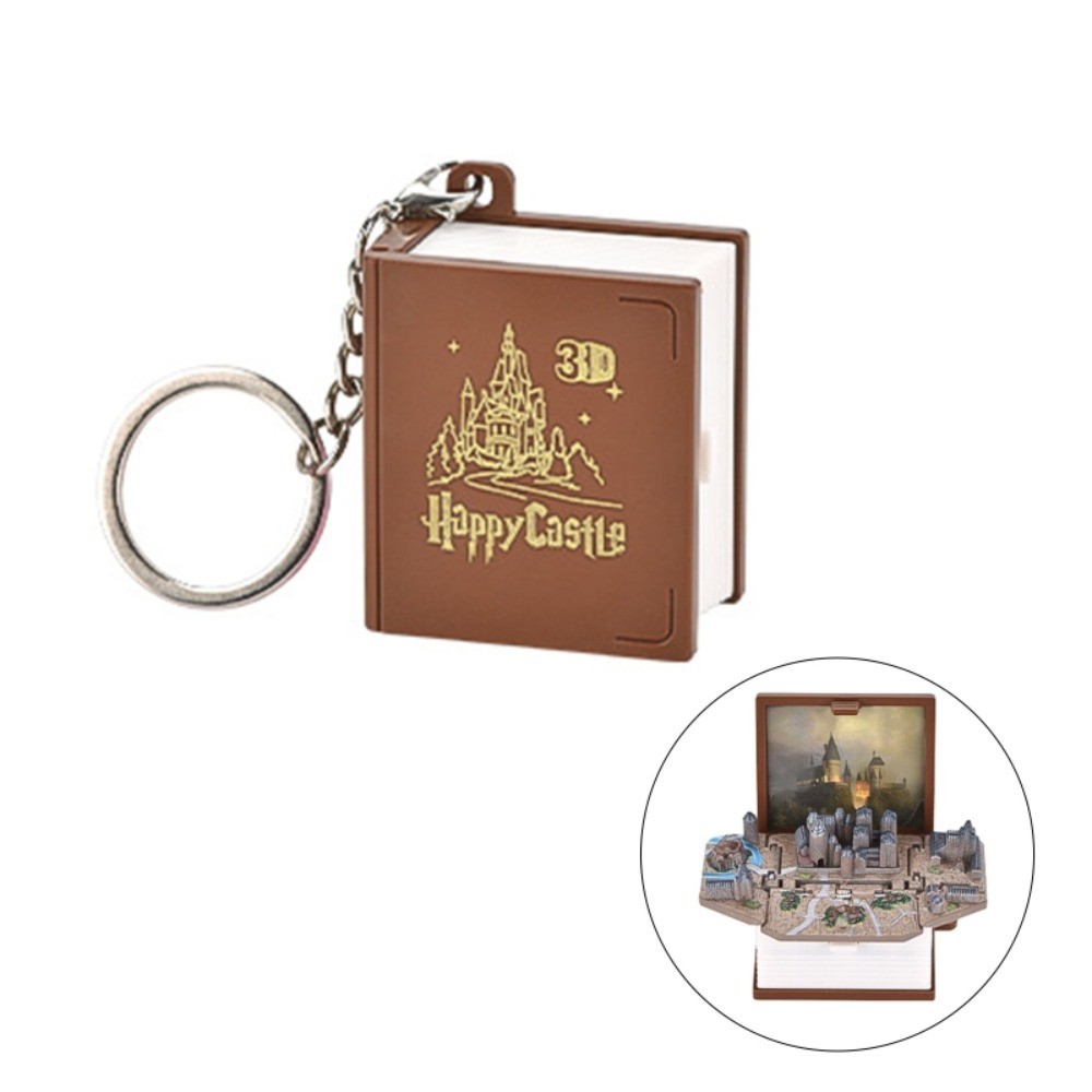 3D Mini Stereo Castle Book Keychain Toys Anxiety Stress Relief Castle Toys Sensory Toys Birthday