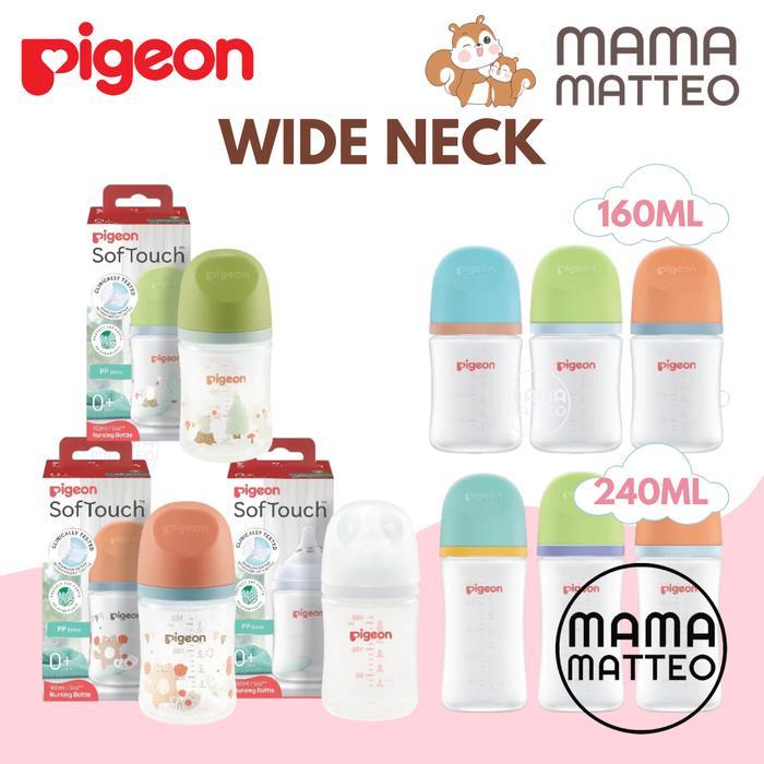 PIGEON Botol BPP Wide Neck 160ml / Botol Susu SofTouch Soft Touch Bayi Anak / Pigeon BANDUNG