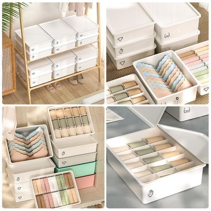 "New" Kotak Penyimpanan Pakaian Dalam / Box Underwear / Storage Box / Box Organizer / Laci Plastik