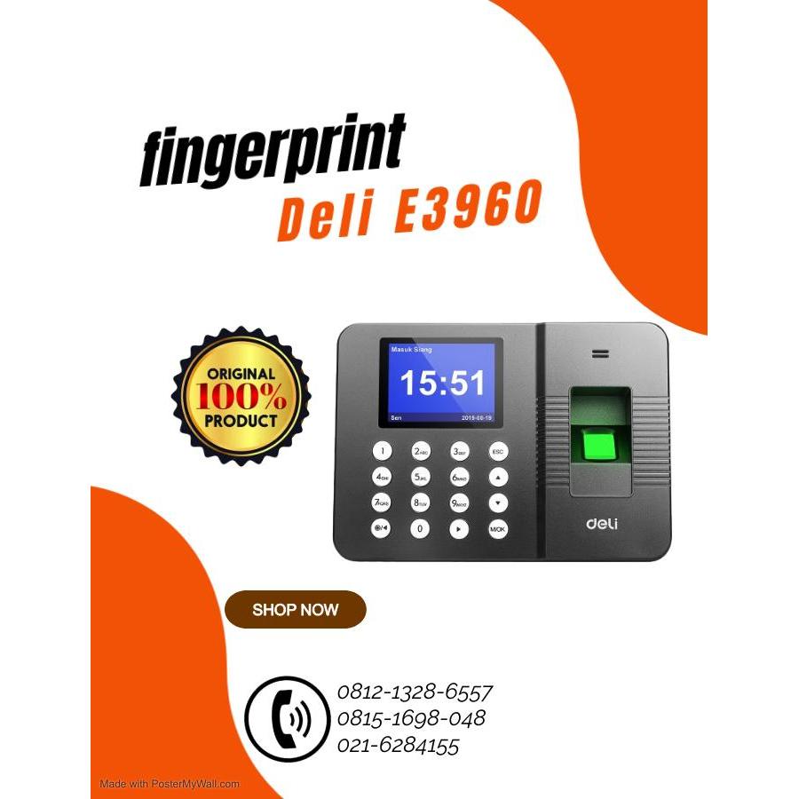 Deli E3960 Mesin Absensi Sidik jari - Fingerprint - Finger print