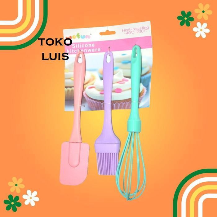Spatula set kuas balon wiks silikon MURAH