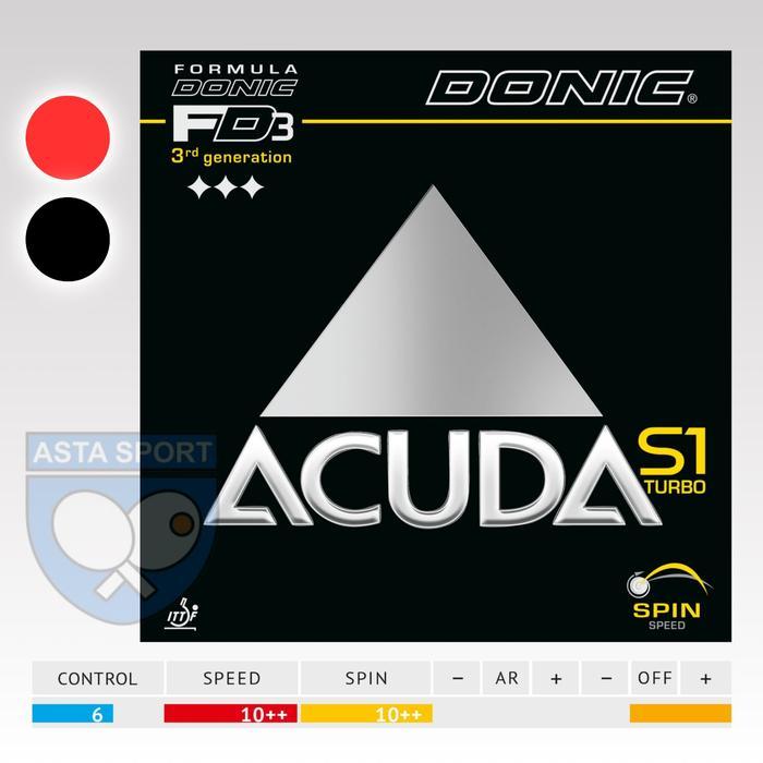 DONIC Karet /Rubber Bat ACUDA SERIES ACUDA S1 TURBO, S1, S2, S3