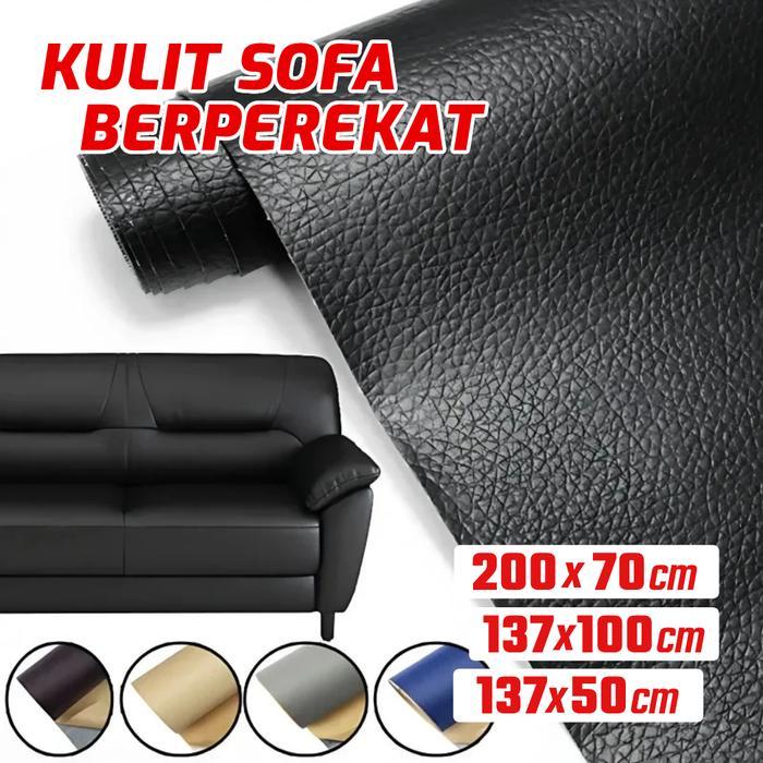 Kain Oscar Kulit Sintetis Jok Sofa Pake Perekat Meteran *