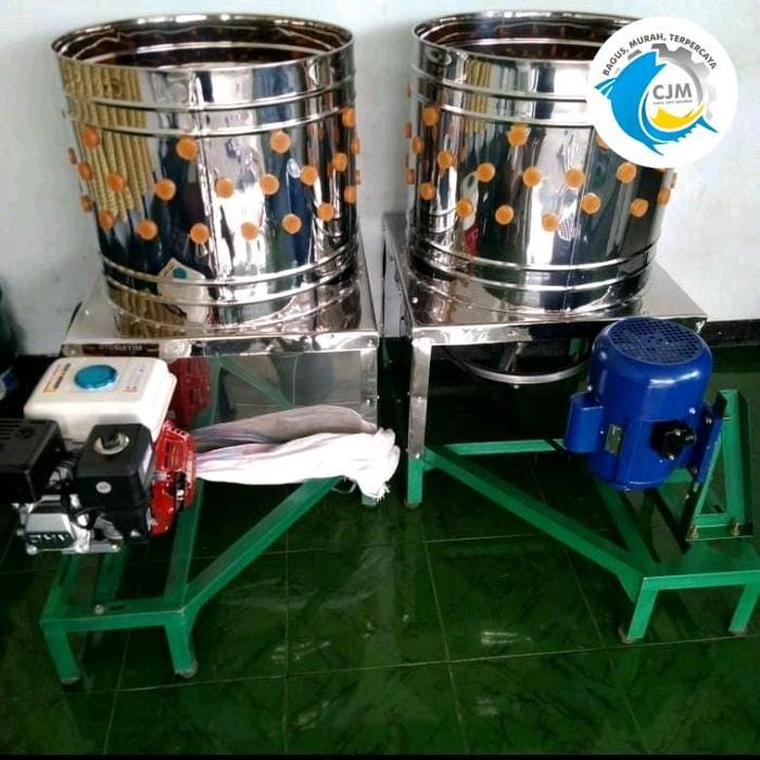 Mesin Pencabut Bulu Ayam Stainles Dan Mesin Pencabut Bulu Ayam Tabung Plastik Penggerak Gardan - Sta