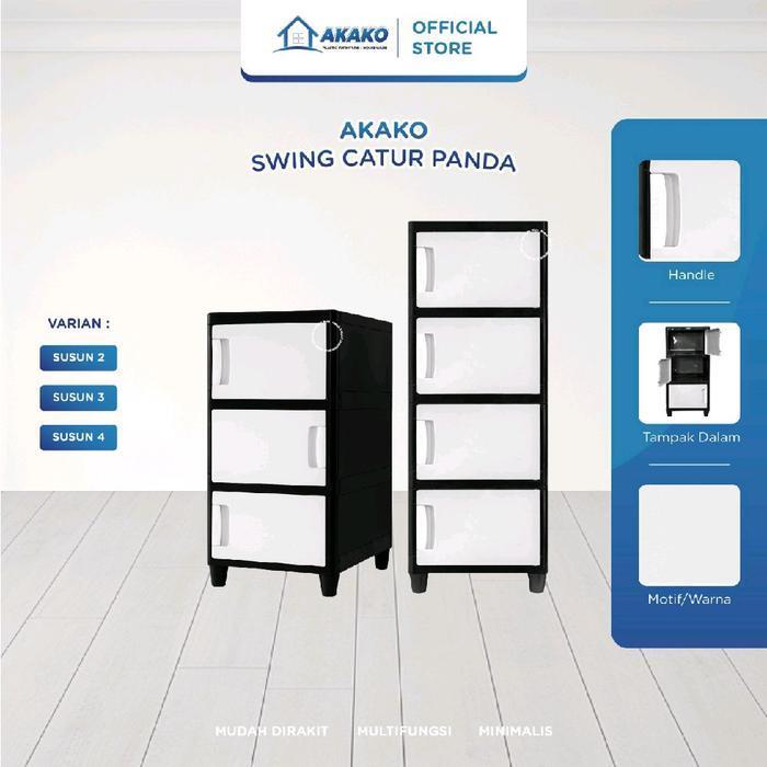 [NEW] AKAKO - LEMARI PAKAIAN PLASTIK 1 PINTU AKAKO SWING "CATUR" / KODE = CATUR