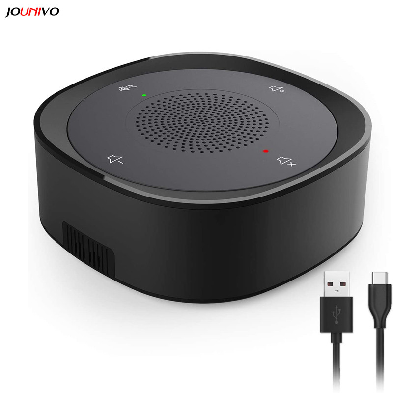 USB Conference Speaker Microphone Omnidirectional Condenser Computer Mic Mute/Volume Function For