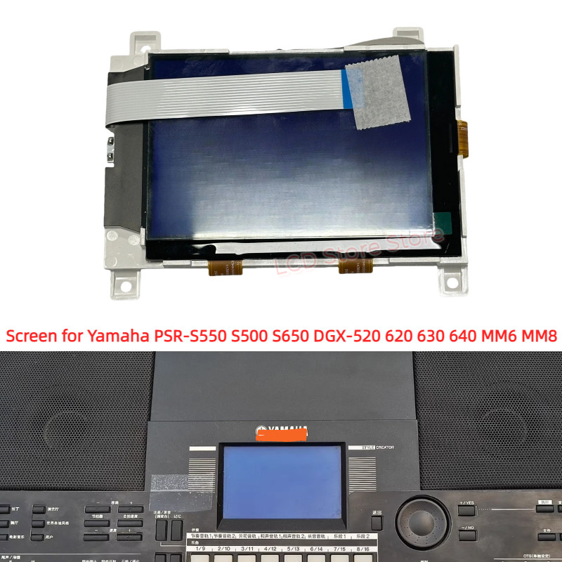LCD Screen for Yamaha PSR-S500 PSR-S550 PSR-S650 MM6 MM8 DGX520 DGX620 DGX630 DGX640