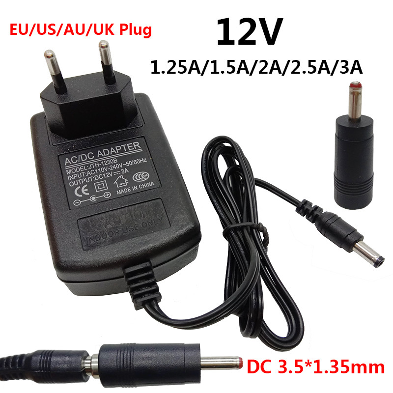 12V DC3.5mm 3.5x1.35mm AC/DC Adaptor Power Adapter 12 Volt 1.5A 2A 2.5A 3A 12 V Adaptador 12v 2.5a
