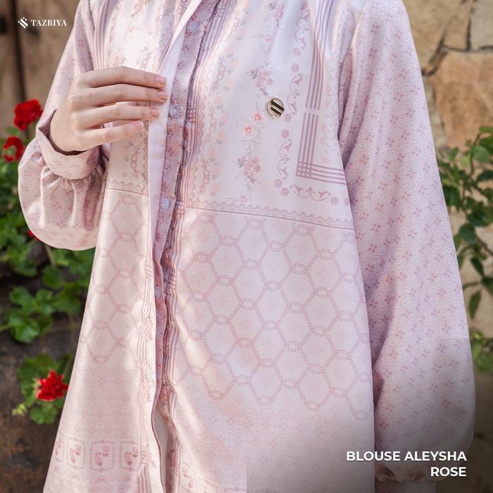 zen Tazbiya Tunik Silk Motif Premium Series Tunik Silk Motif Tunik Terbaru Atasan Wanita