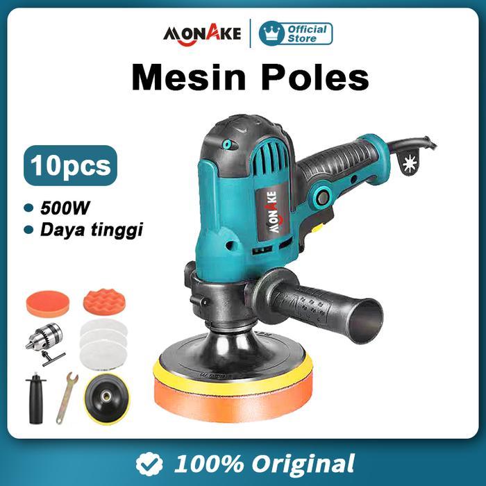 Krisbow - Mesin Poles Mobil Polisher 5 Inch Alat Poles Cat Mobil Full Set Car Alat Disc Disk Kaca