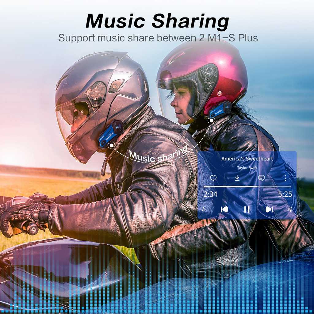 2pcs Fodsports M1-S Plus helmet intercom motorcycle helmet bluetooth headset 8 Riders 2000M,FM