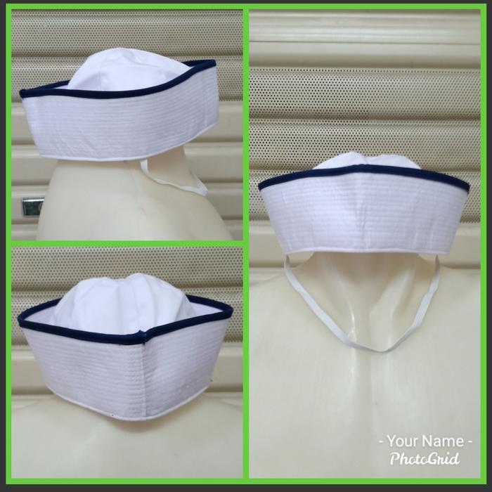 Topi Popeye Topi Pelaut Lis Biru #Gratisongkir