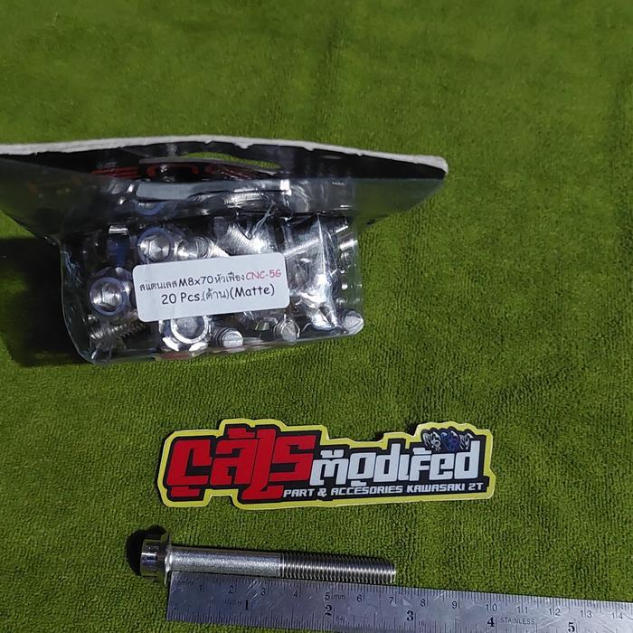 Baut Probolt Stainless Cnc 5-G Matte 8X70Mm Drat 12 Panjang 7Cm