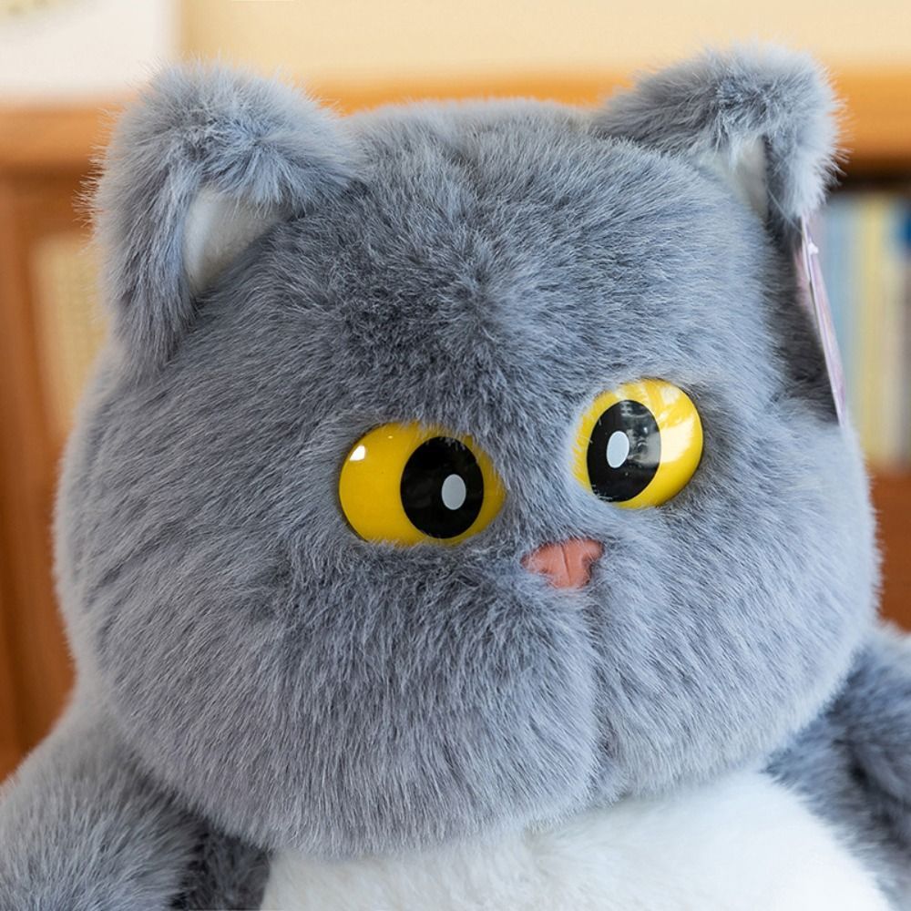 Stuffed Toys Cartoon Big Eyes Cat Doll Fluffy Soft Cat Kawaii Cute Cat Stuff Doll Birthday