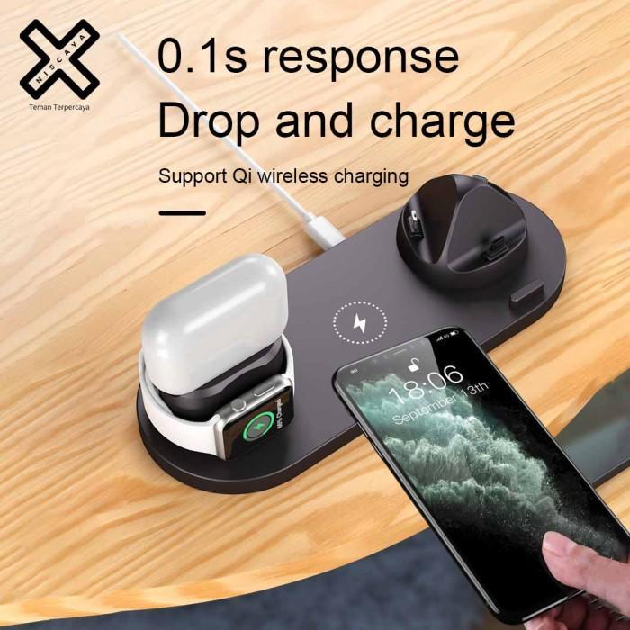 Smart 3In1 Qi Wireless Charger Niscaya 10W Berkualitas Terjamin