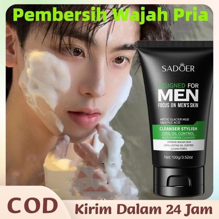 Pembersih Wajah Pria Pembersih Wajah Jerawat 100g Pembersih Wajah Pria Pemutih Wajah Pria Tungau