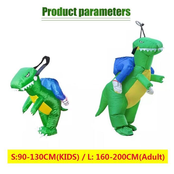 BEANABELL Kostum Dino Pesta Cosplay Halloween Dinosaurus Anak Dewasa Ultah Badut Lucu Ultah