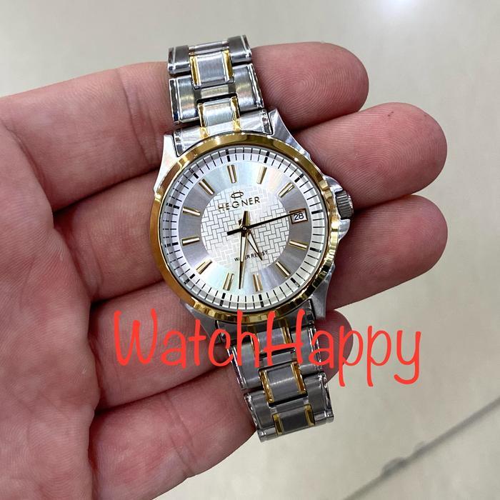 HOT SALE HEGNER 3901 HW 3901 HW3901 LADY ANALOG SILVER GOLD STAINLESS ORIGINAL TERMURAH