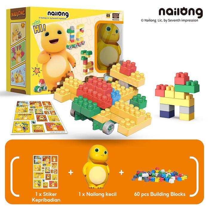 Hot Wheels - Mr. Man Nai Long Brick Diy Building Blocks / Block Mainan Balok Susun 3D Diy Nai Long /