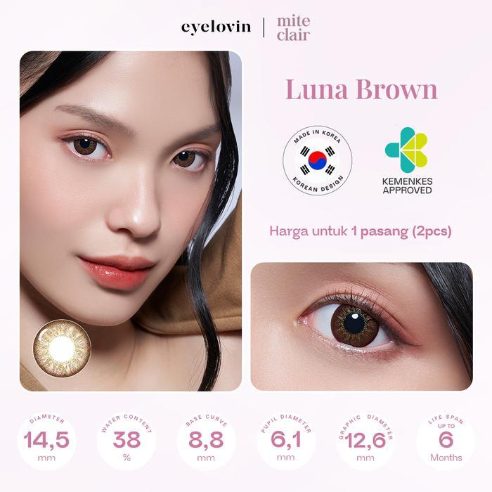 Eyelovin Softlens Mite Clair - Luna Brown