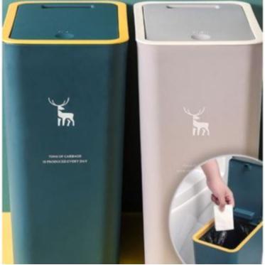 Tempat Sampah Plastik Serbaguna Dengan Klik Otomatis/Tempat Sampah Persegi Dapur/Tong Sampah