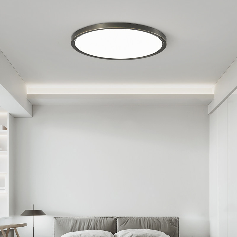 Brass Black Flush Mount Ceiling Light Modern Minimalist Design White Acrylic Shade Ceiling Lamp For