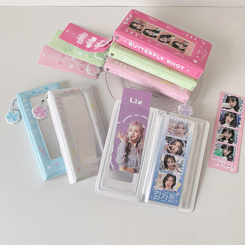 INS Style Cute Cartoon Mini Album Life 4 Cut Card Holder K-Pop Idol Photo Card Holder With 20 Inner