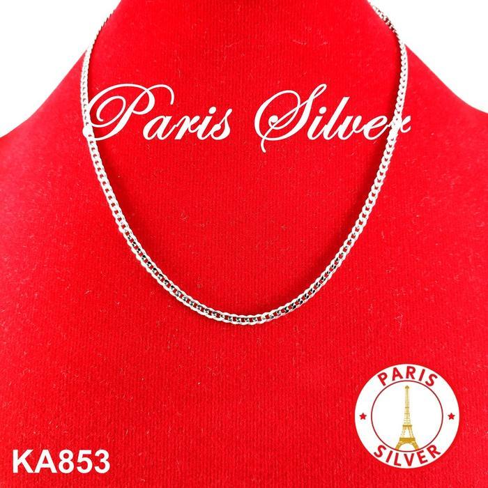 Kalung Anak Rantai Sisik Naga Silver Perak 925 Lapis Emas putih