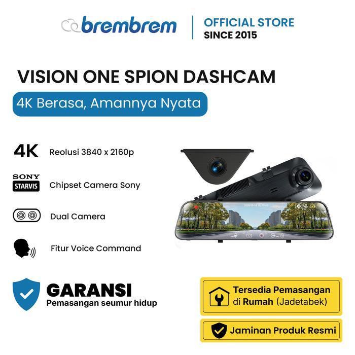 Dr. Cam+ Spion Dash Cam DrCam Vision ONE 4K Kamera dengan WiFi Night Vision DVR Wireless 11.66" HD